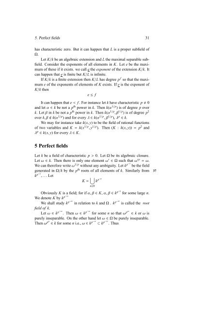 Lectures on the Algebraic Theory of Fields - Tata Institute of ...