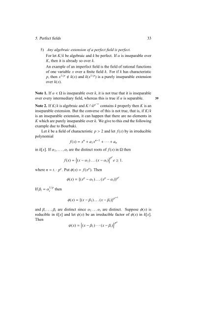 Lectures on the Algebraic Theory of Fields - Tata Institute of ...