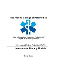 IV Therapy - Alberta College of Paramedics