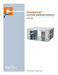 Promentum SYS-6006 Platform Hardware Reference - Radisys