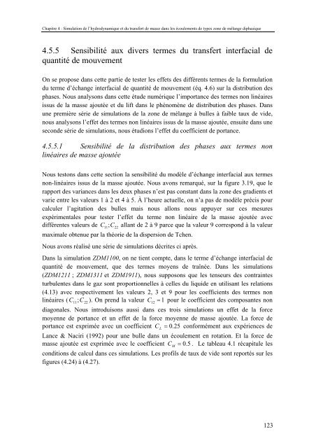 Analyse expÃ©rimentale et modÃ©lisation du transfert de matiÃ¨re et du ...