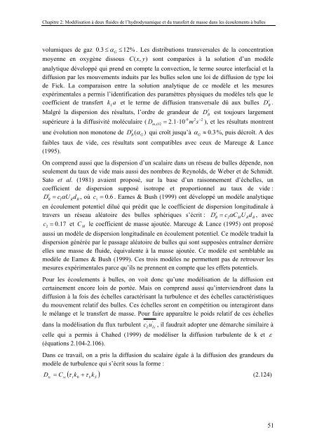 Analyse expÃ©rimentale et modÃ©lisation du transfert de matiÃ¨re et du ...