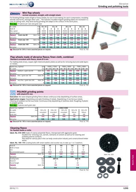 Electro-tools and machines Chapter overview ... - EN / Hahn+Kolb