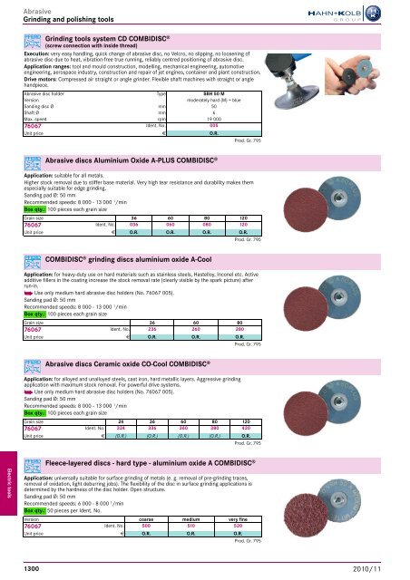 Electro-tools and machines Chapter overview ... - EN / Hahn+Kolb