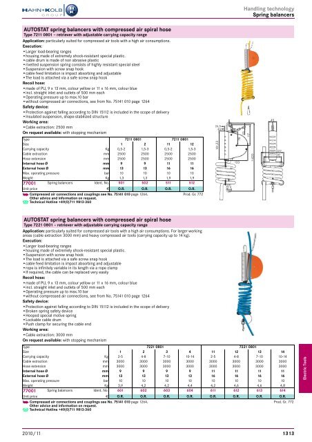 Electro-tools and machines Chapter overview ... - EN / Hahn+Kolb