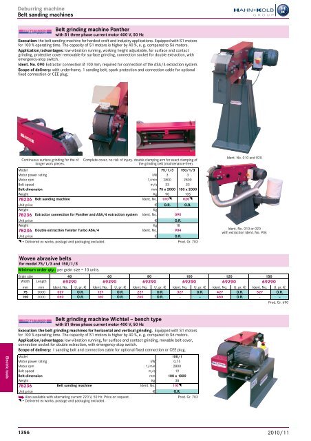 Electro-tools and machines Chapter overview ... - EN / Hahn+Kolb