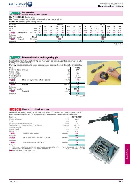 Electro-tools and machines Chapter overview ... - EN / Hahn+Kolb