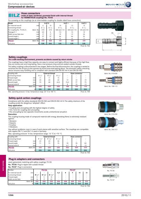 Electro-tools and machines Chapter overview ... - EN / Hahn+Kolb