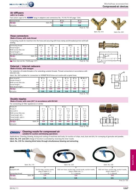 Electro-tools and machines Chapter overview ... - EN / Hahn+Kolb