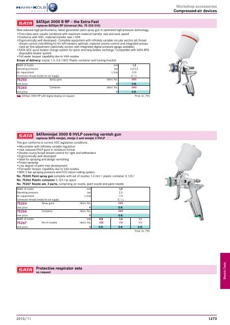 Electro-tools and machines Chapter overview ... - EN / Hahn+Kolb