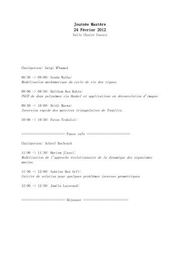 Voir Programme - lamsin