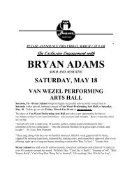 bryan adams solo & acoustic at the van wezel may 18