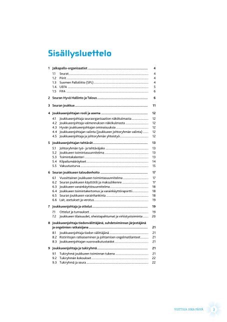 JOUKKUEENJOHTAJAOPAS - Suomen Palloliitto