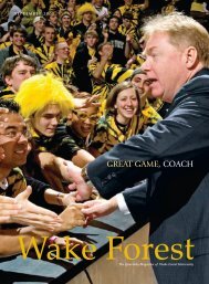 Wake Forest Magazine, September 2007 - Past Issues - Wake ...