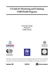 A Guide for Monitoring and Evaluating Child Health ... - CORE Group