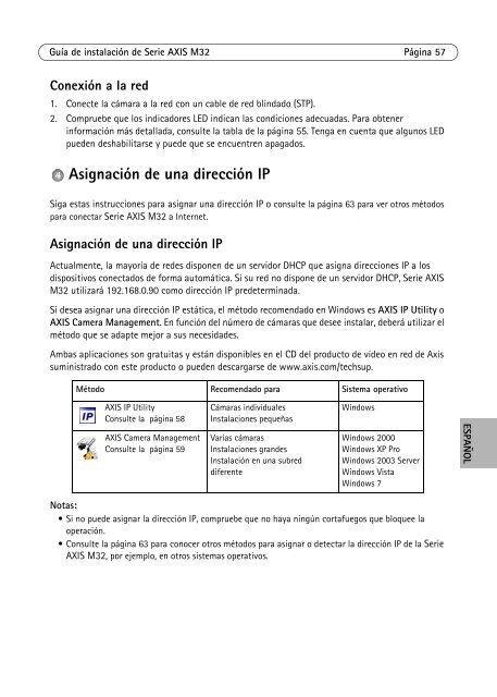 INSTALLATION GUIDE AXIS M32 Network Camera Series ... - IP Way