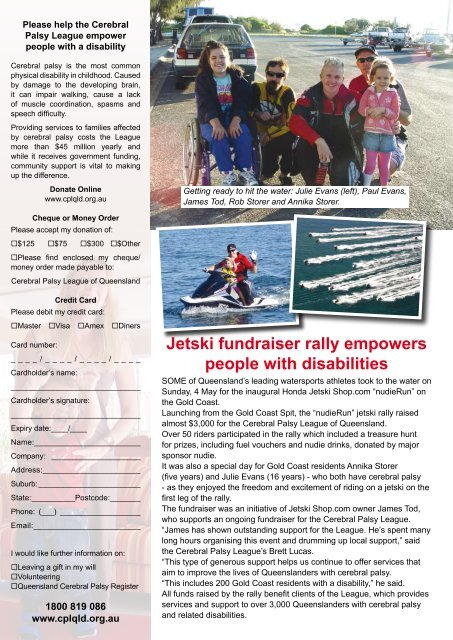 Celebrating 60 years of service - Cerebral Palsy League