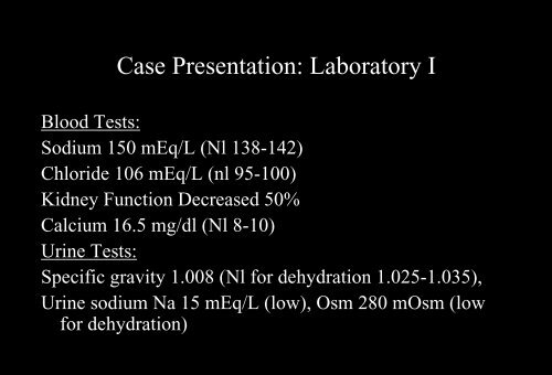 Clinical Aspects of Hyponatremia & Hypernatremia - UT Southwestern