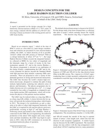 design concepts for the large hadron electron collider