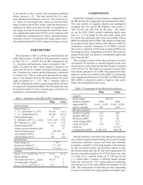 design concepts for the large hadron electron collider