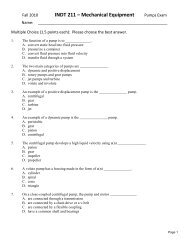 INDT 211 Pumps Exam - Workforce 3 One