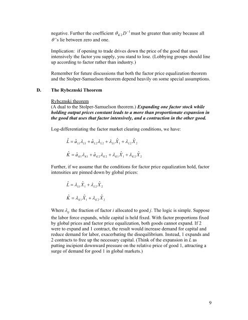 1 J. Tybout Economics 507a: International Trade Lecture 1 I ...