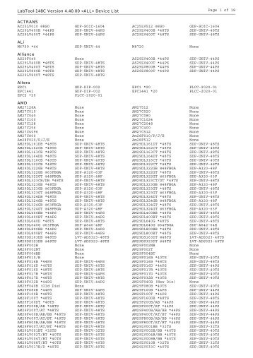 LabTool-148C Version 4.40.00  Device List Page 1 of 18 ...