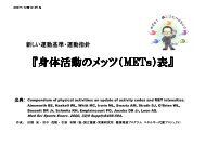 身体活動のメッツ（METｓ）表 - 国立感染症研究所