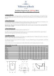 Installation Instructions for Wall-Hung Bidets