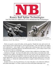 Rotary Ball Spline Technologies - NB Linear System