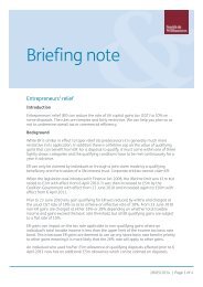 Briefing note - Smith & Williamson