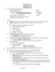 Lecture Notes - Mr.E Science