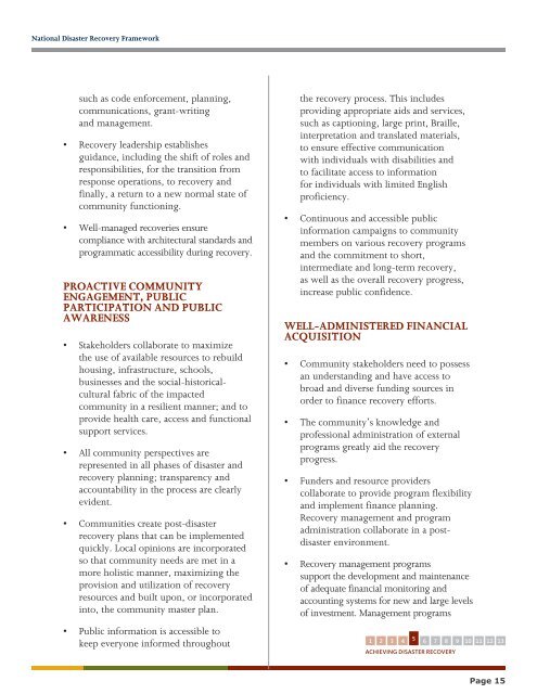 National Disaster Recovery Framework (pdf) - Federal Emergency ...