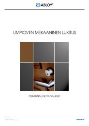 UMPIOVEN MEKAANINEN LUKITUS - Abloy Oy