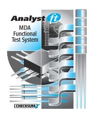 CheckSum Analyst MDA/Functional Test System ft