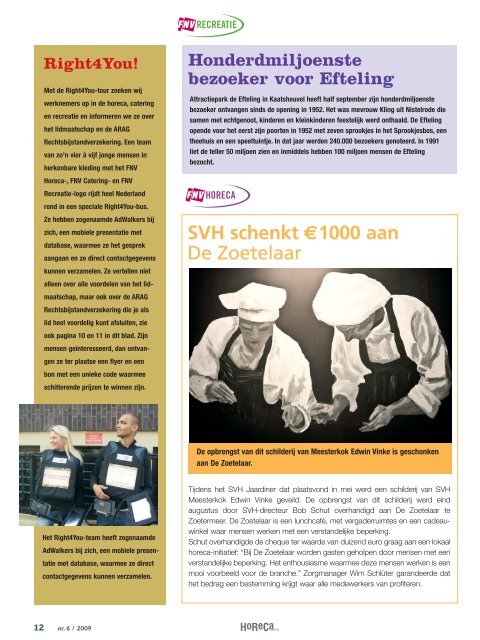 nr. 6 / 2009 - FNV Horecabond