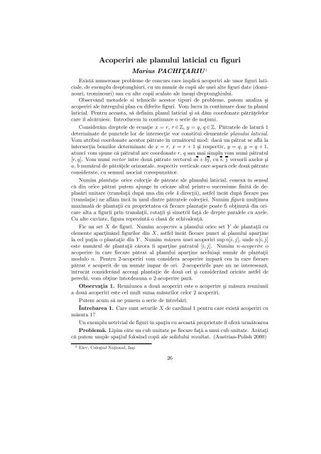 Revista (format .pdf, 1.2 MB) - RECREAÅ¢II MATEMATICE