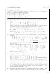 Sistemi e matrici - Risposte - Diptem