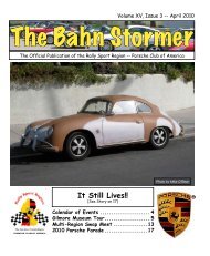 The Bahn Stormer - Rally Sport Region - Porsche Club of America