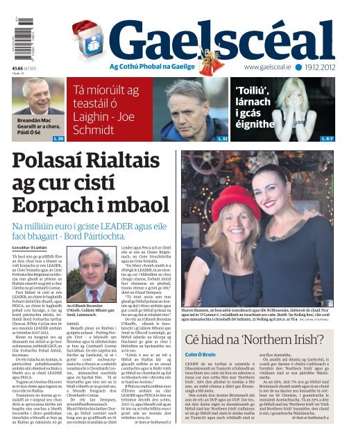 â¢ PolasaÃ­ Rialtais ag cur cistÃ­ Eorpach i mbaol - PageSuite