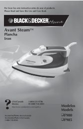 Avant Steamâ¢ - Applica Use and Care Manuals