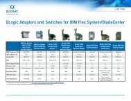 QLogic Adapters and Switches for IBM Flex System/BladeCenter