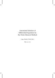 Automated Solution of Differential Equations by the ... - FEniCS Project