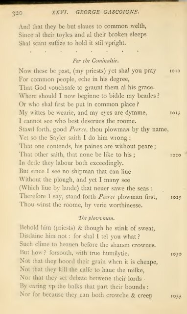 Specimens of English literature from the 'Ploughmans crede' to the ...