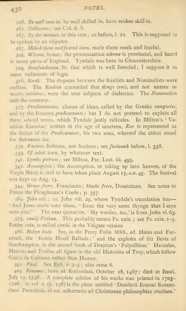 Specimens of English literature from the 'Ploughmans crede' to the ...