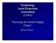 Technology Asset Protection Association (TAPA) â€œSecuring the ...