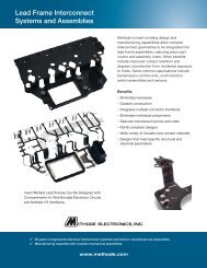 Complex Insert Molding Lead Frame Assemblies Data Sheet