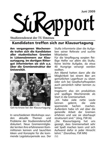 StuRapport 2009 06 - StuRa TU Ilmenau