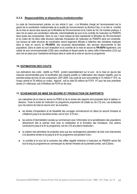 plan de gestion environnemental et social du PN-AEPA - Portail du ...