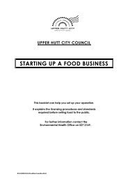 Guide for setting up a food business (PDF - Upper Hutt City Council